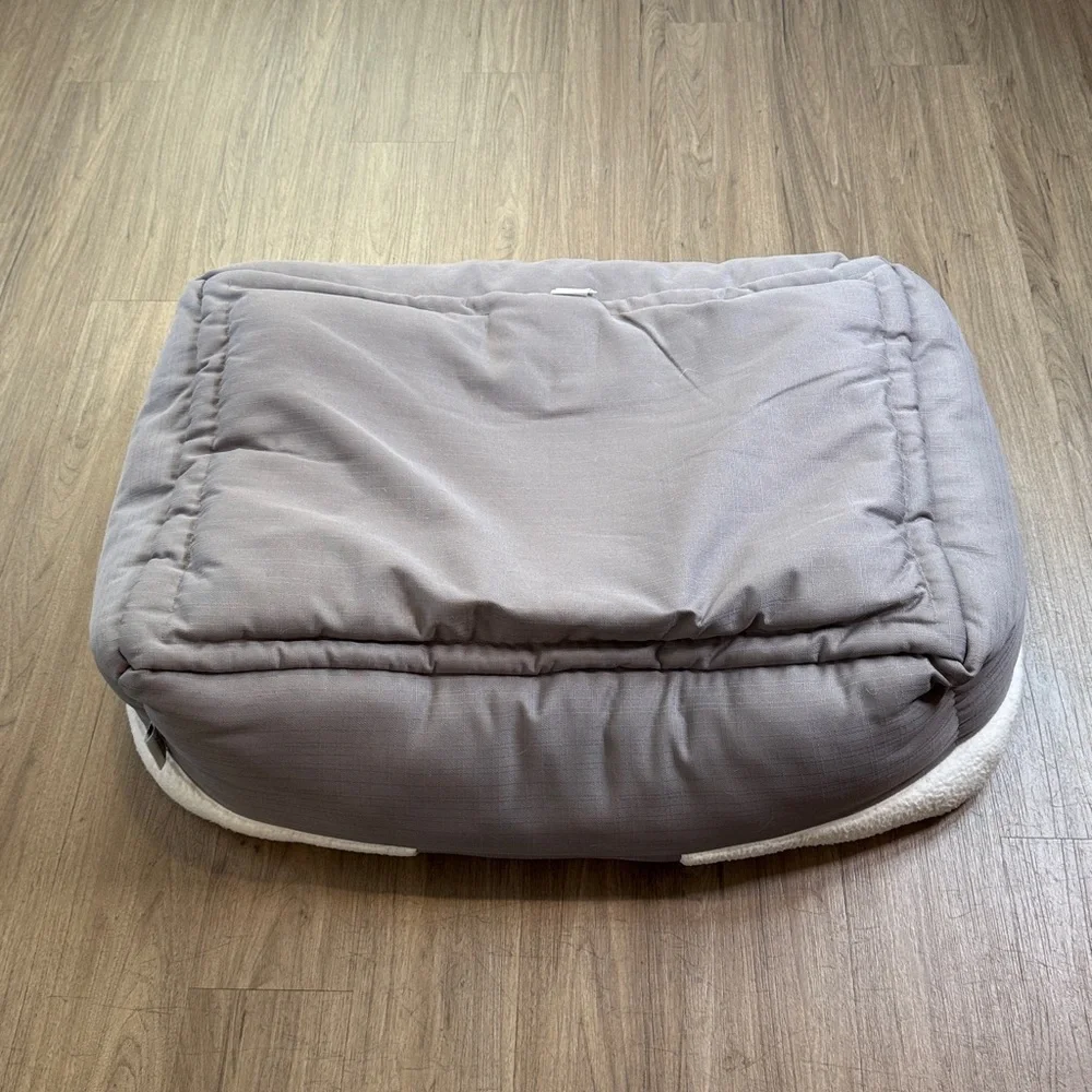 Cozy Cream and Gray Pet Bed